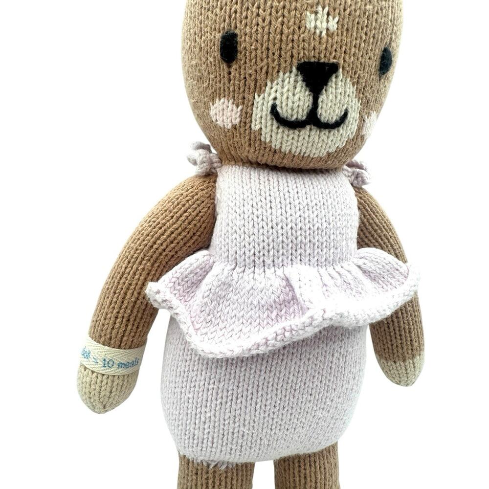 Cuddle + Kind Violet the Fawn Deer Plush Knit Stuffed Animal 14" Handmade Peru - Picture 2 of 8
